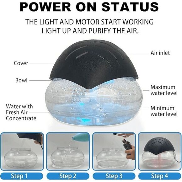 Air Revitalizer Humidifier/Fragrance Scent Dispenser Diffuser with 7 LED lights - Picture 5 of 8